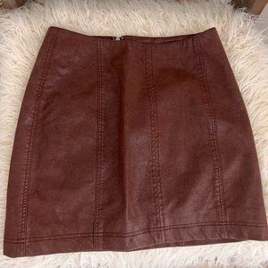 Free People Faux Leather Skirt